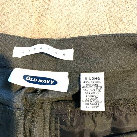 Old Navy Essential Stretch Womens Pants Size 8 Long Gray Rayon/Polyester Blend - Picture 4 of 8